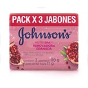 Jabón Johnson's Nutri Spa Renovadora Granada 110Gr 3 Unidades