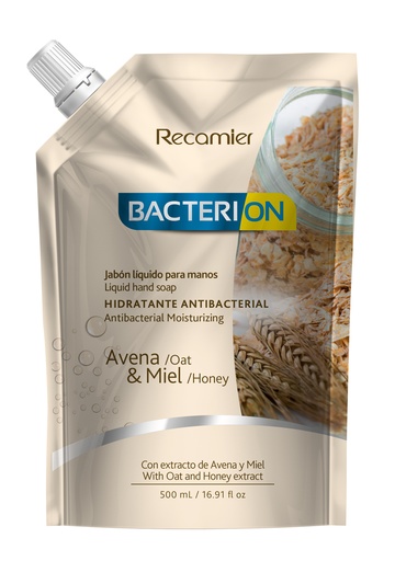 [018347] Jabón Liquido Manos Bacterion Avena Miel 500Ml