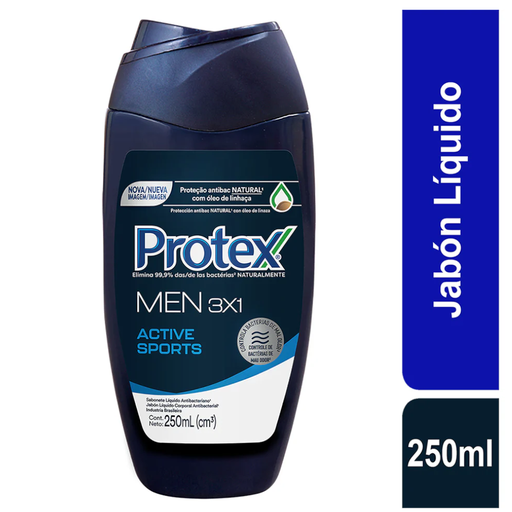 [015455] Jabón Liquido Protex Men 3x1 Active Sports  250Ml