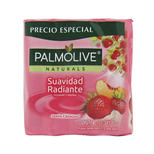 [048386] Jabón Palmolive Yoghurt & Fruits 3 Unidades 360Gr