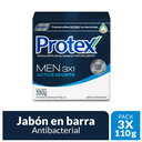 Jabón Protex Men 3x1 Active Sports Barra 3 Unidades 330Gr