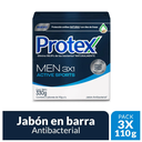 Jabón Protex For Men Sport Barra 3 Unidades 330Gr