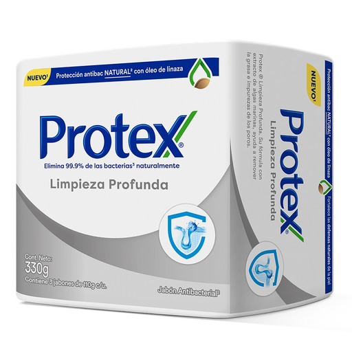 [053172] Jabón Protex Limpieza Profunda 3 Unidades 330Gr