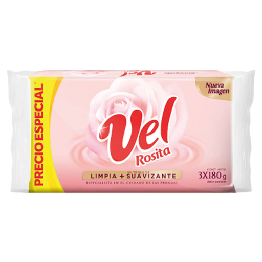 [052327] Jabón Vel Rosita Barra 3 Unidades 540Gr