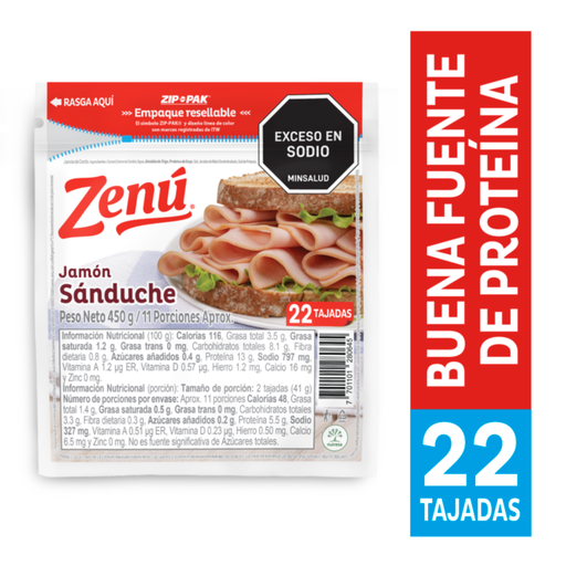 [002863] Jamón Zenu Sanduche 450Gr