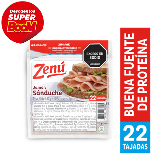 [002863] Jamon Zenu Sanduche 450Gr