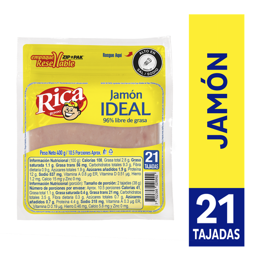 [010078] Jamón Ideal Rica 400Gr
