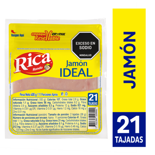 [010078] Jamón Ideal Rica 400Gr