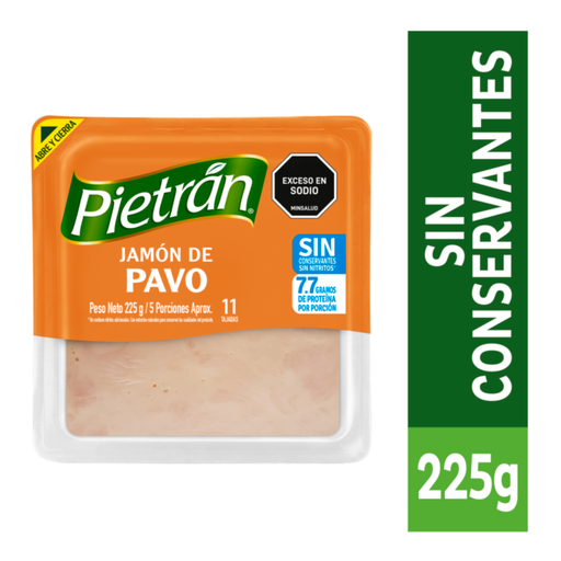 [002887] Jamón Pietrán Pavo 225Gr