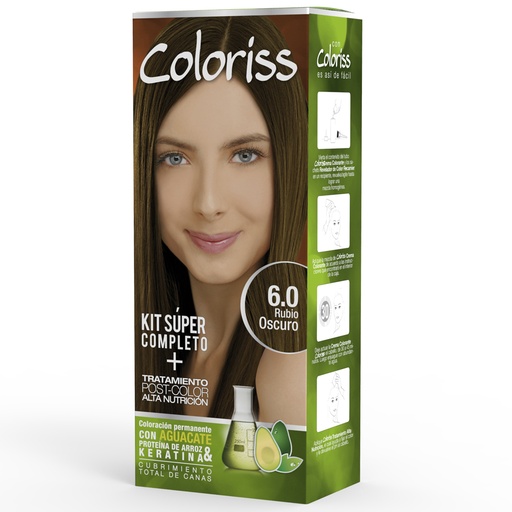 [003281] Kit Tintura Coloriss 6.0 Rubio Oscuro