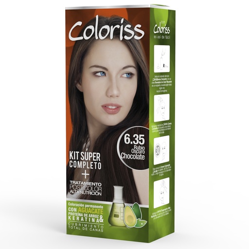 [003283] Kit Tintura Coloriss 6.35 Rubio Oscuro Chocolate