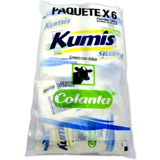 [001265] Kumis Colanta 6 Unidades 1200Gr