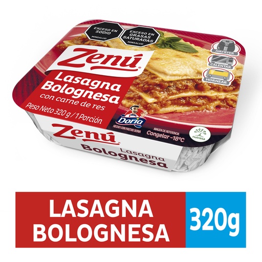 [046589] Lasagna Zenu Bolognesa Con Carne De Res 320Gr
