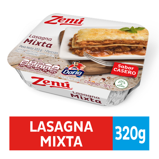 [046590] Lasagna Zenú Mixta 320Gr
