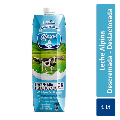 [005201] Leche UHT Alpina Deslactosada Descremada Tetrapack 1000Ml