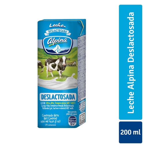 [005171] Leche UHT Alpina Deslactosada Tetrapack 200Ml