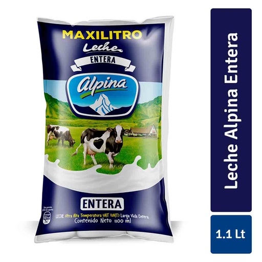 [005205] Leche UHT Alpina Entera Bolsa 1100Ml