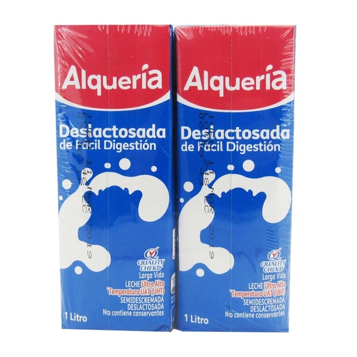 [048942] Leche UHT Alqueria Deslactosada Tetrapak 4 Unidades 4000Ml