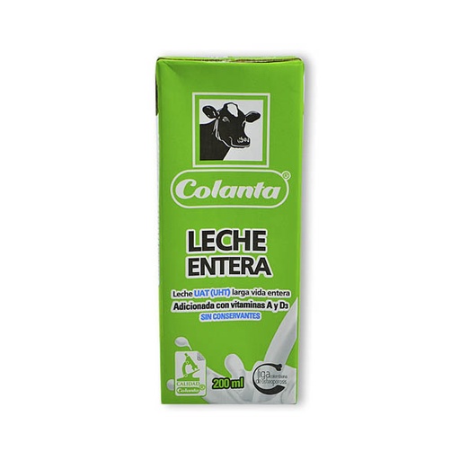 [011455] Leche UHT Colanta Entera Tetrapack 200Ml