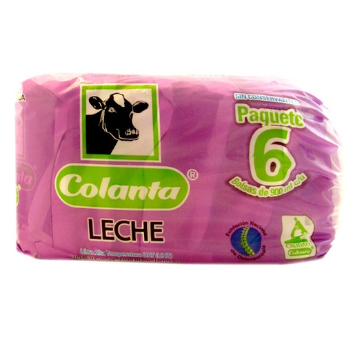 [011164] Leche UHT Colanta Semidescremada Deslactosada 6 Unidades 5400Ml