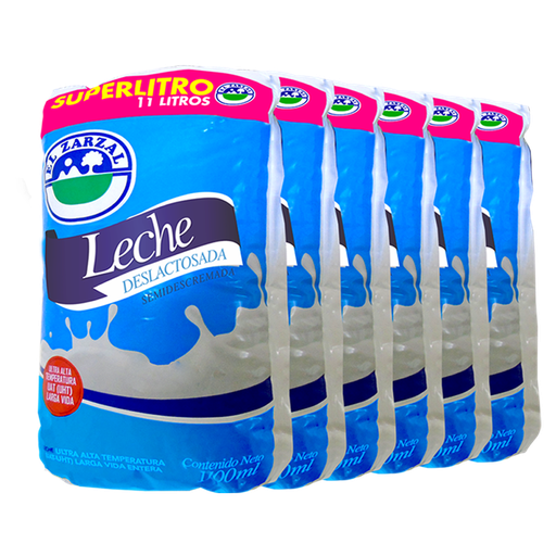 [048113] Leche UHT El Zarzal Deslactosada 6 Unidades 6600Ml