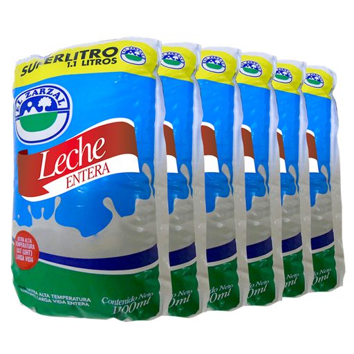 [047996] Leche UHT El Zarzal Entera 1100Ml 6 Unidades