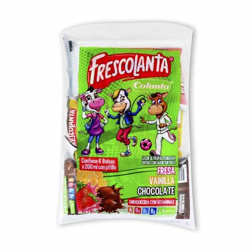 [010049] Leche UHT Frescolanta Surtida Bolsa 6 Unidades 1200Ml