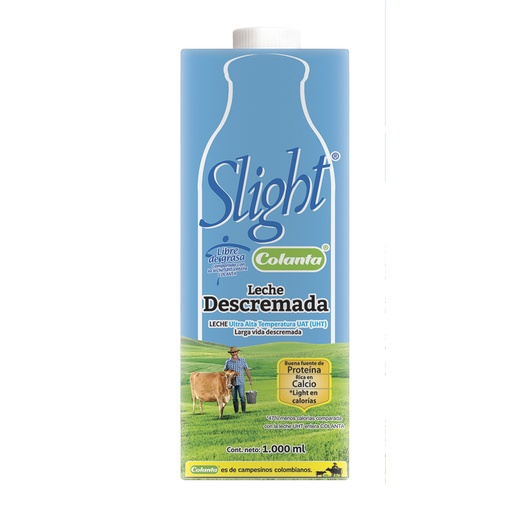 [051664] Leche Uht Colanta Slight Descremada Tetrapak 1000Ml