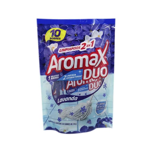 [050904] Limpiador Antibacterial Aromaxduo Lavanda 10 Unidades 10Gr