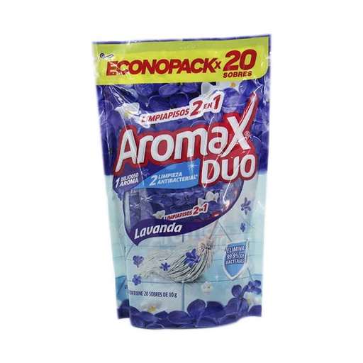 [050905] Limpiador Antibacterial Aromaxduo Lavanda 20 Unidades 10Gr