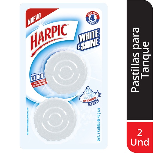[050695] Limpiador Harpic Tanque Cloro 2 Unidades 90Gr