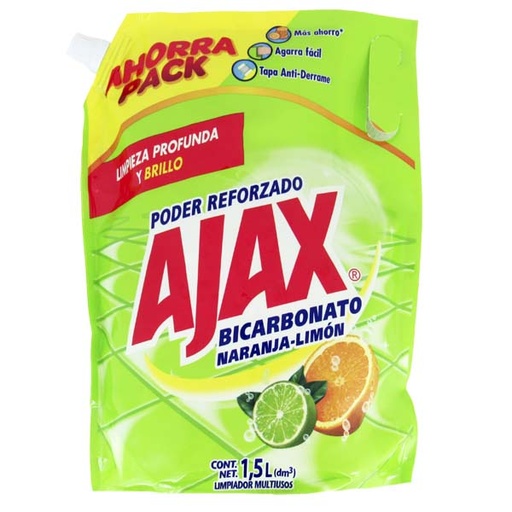 [048602] Limpiador Liquido Ajax Bicarbonato Doypak 1500Ml