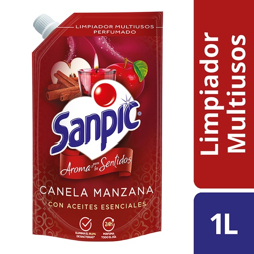 [050271] Limpiador Líquido Sanpic Canela Manzana 1000Ml