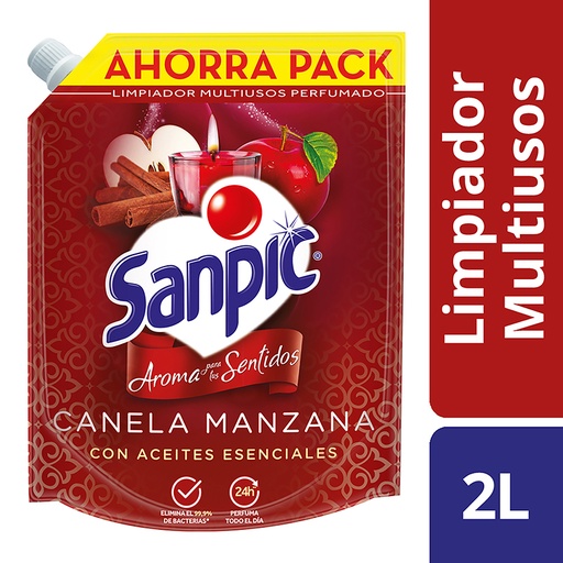 [052489] Limpiador Líquido Sanpic Canela Manzana Doypak 2000Ml