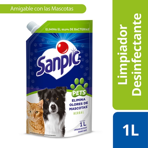 [053155] Limpiador Liquido Sanpic Mascotas Doypak 1000Ml