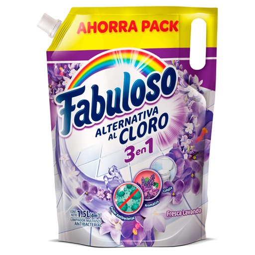 [051630] Limpiador Líquido Fabuloso Alternativa Cloro Lavanda 1500Ml