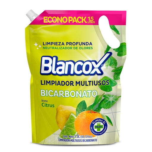 [052499] Limpiador Multiusos Blancox Bicarbonato Citrus Doypak 1500Ml