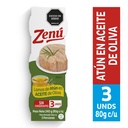 Lomos Atún  En Aceite De Oliva Zenú 3 Unidades 240Gr