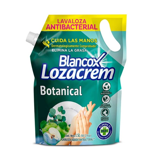[052508] Lavaplatos Loza Crem Blancox Botanical  Líquido Doypak 1500Ml
