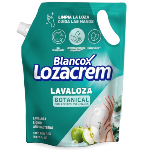 [052508] Lavaplatos Loza Crem Blancox Botanical  Líquido Doypak 1500Ml