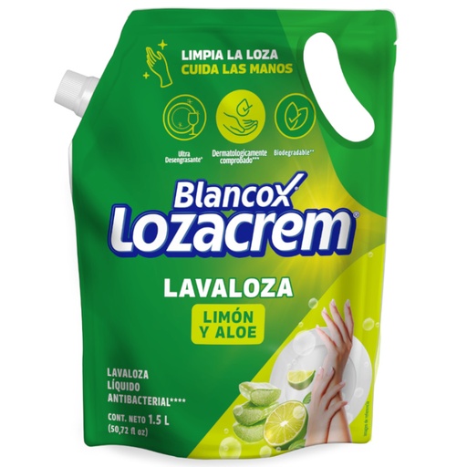 [049664] Lavaplatos Loza Crem Blancox Líquido Limón 1500Ml