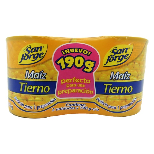 [051526] Maiz Tierno San Jorge 2 Unidades 190Gr Cada Uno