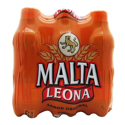 [051749] Malta Leona Pet 200Cc 6 Unidades