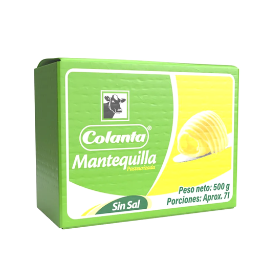 [001204] Mantequilla Colanta Sin Sal  500Gr