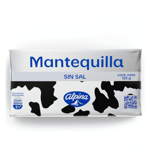 [005304] Mantequilla Sin Sal Alpina 125Gr