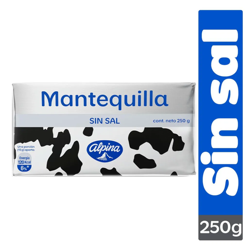 [007599] Mantequilla Sin Sal Alpina 250Gr