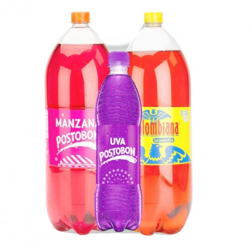[042203] Manzana Postobón 3.125Ml + Colombiana 3.125Ml + Obsequio