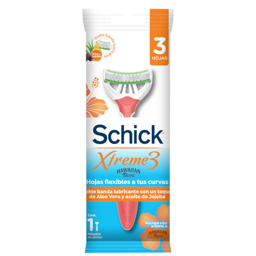[020633] Maquina Afeitar Schick Xtreme 3 Hawaiian 1 Unidad