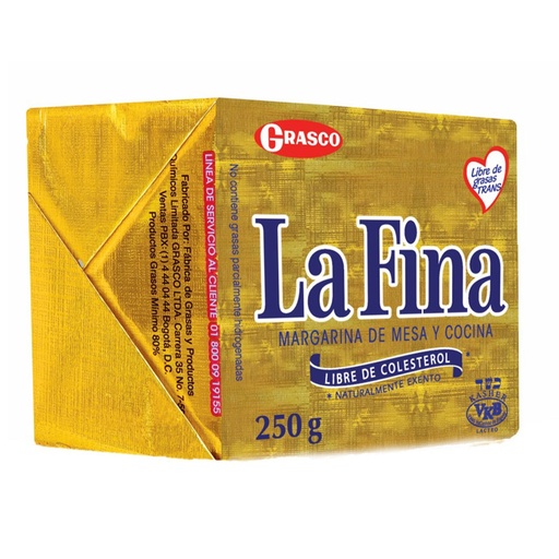 [002435] Margarina Barra La Fina 250Gr