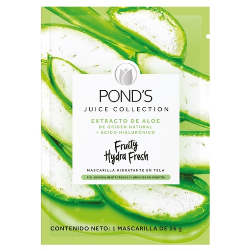 [053409] Mascarilla Hidratante En Tela Ponds Fruity Hydra Fresh Con Extracto De Aloe 1 Unidad 26Gr